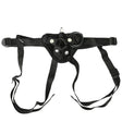 "Vibrating Black Velvet Strap On SS690-01"