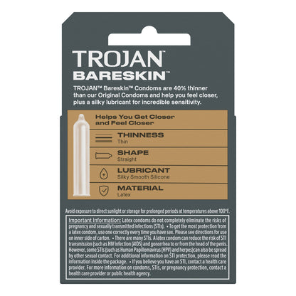 Trojan Sensitivity Bareskin Lubricated Condoms - 3 Pack by Paradise Marketing