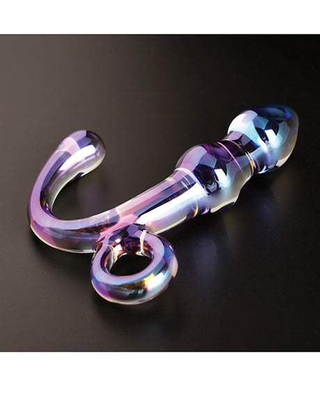 Cristal Orchid Pulse Glass Dildo w/Removable Bullet Vibe - Purple by Cristal