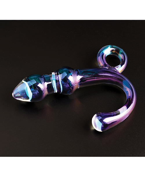 Cristal Orchid Pulse Glass Dildo w/Removable Bullet Vibe - Purple by Cristal
