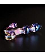 Cristal Orchid Pulse Glass Dildo w/Removable Bullet Vibe - Purple by Cristal