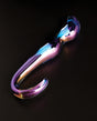 Cristal Blue Flame Curved Glass Dildo - Purple by Cristal