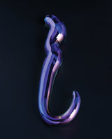 Cristal Blue Flame Curved Glass Dildo - Purple by Cristal