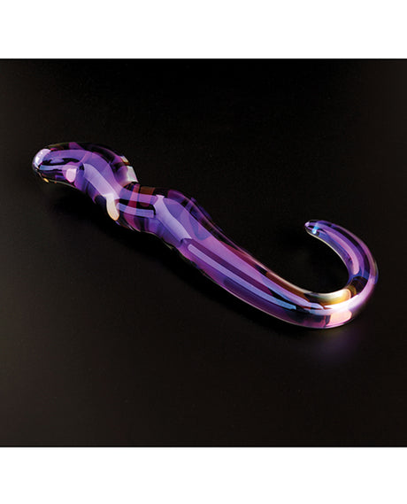 Cristal Blue Flame Curved Glass Dildo - Purple by Cristal
