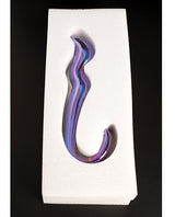 Cristal Blue Flame Curved Glass Dildo - Purple by Cristal