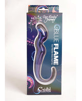 Cristal Blue Flame Curved Glass Dildo - Purple by Cristal