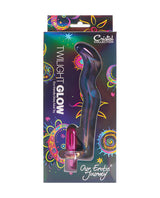 Cristal Twilight Glow Glass Dildo w/Clitoral Vibrator by Cristal