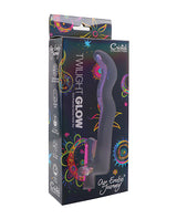 Cristal Twilight Glow Glass Dildo w/Clitoral Vibrator by Cristal
