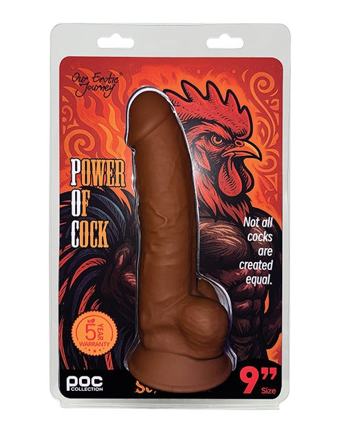 Power of Cock 9" Dildo - Brown by Power of Cock