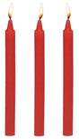 XR Brands Fetish Drip Candles, 3-Pack — Red (Paraffin Wax) - MS-AG364-RD