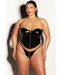 FETISH Rider Vinyl Bustier w/Front Zipper & Panty Black 2X by Fetish by Oh la la Cheri