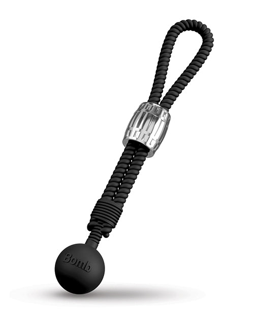 Rebel Heavy Rope Cock Lasso w/Ball - Black by Rebel