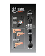 Rebel Heavy Rope Cock Lasso w/Ball - Black by Rebel