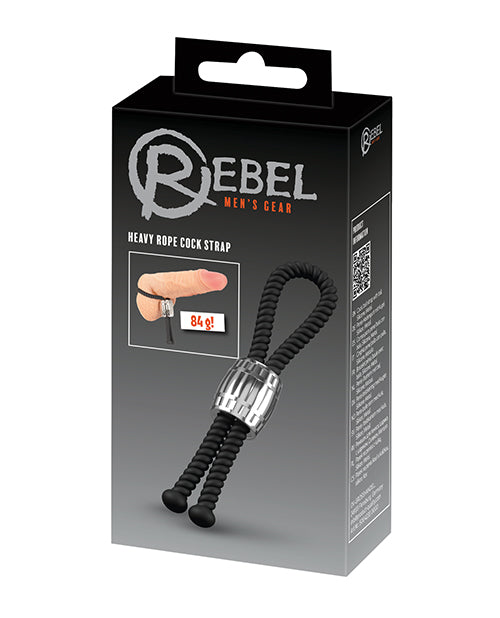 Rebel Heavy Rope Cock Lasso - Black by Rebel