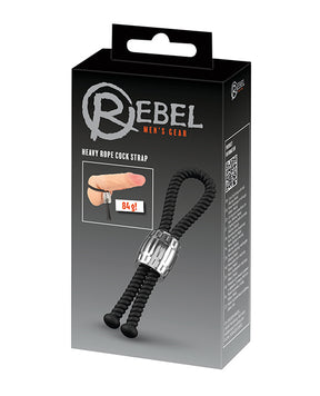 Rebel Heavy Rope Cock Lasso - Black by Rebel