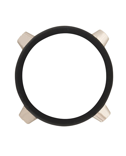 Rebel Cock Ring w/Studs - Black by Rebel