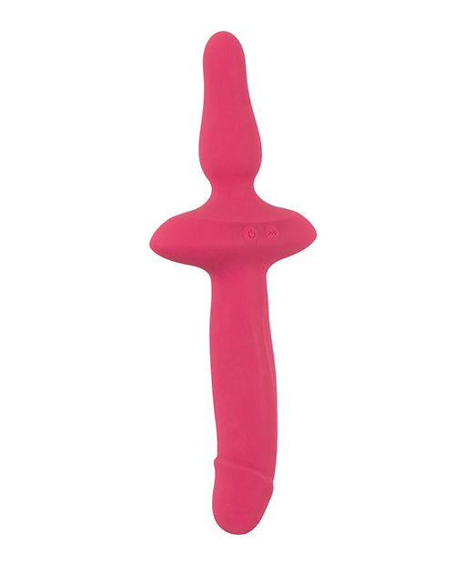Couples Choice 2in1 Vaginal & Anal Vibrator - Pink by Couples Choice