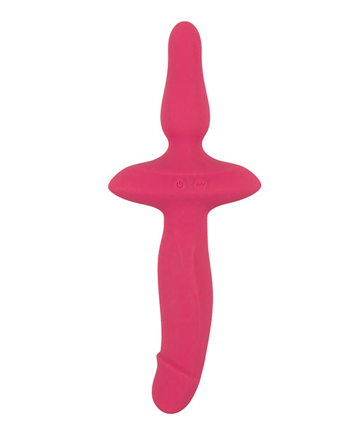 Couples Choice 2in1 Vaginal & Anal Vibrator - Pink by Couples Choice