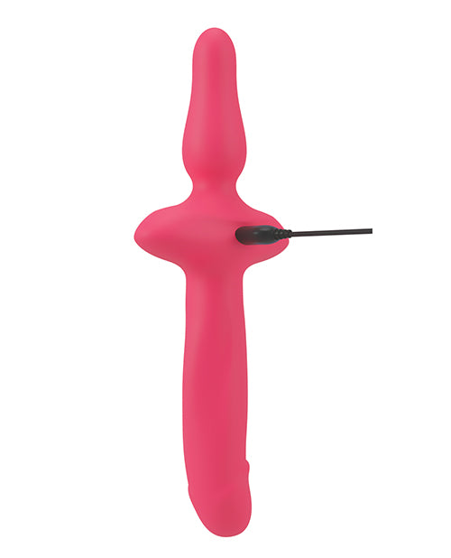 Couples Choice 2in1 Vaginal & Anal Vibrator - Pink by Couples Choice