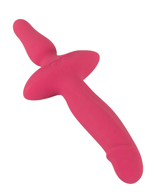 Couples Choice 2in1 Vaginal & Anal Vibrator - Pink by Couples Choice