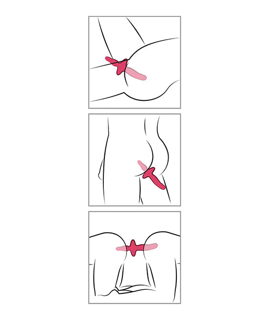 Couples Choice 2in1 Vaginal & Anal Vibrator - Pink by Couples Choice