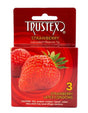 Paradise Marketing Trustex Strawberry Flavored Lubricated Condoms — 3 Pack - AL-4015