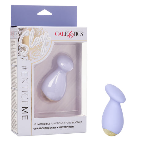 CalExotics Slay Entice Me Mini Wand Vibrator, 4-Inch Silicone Travel Massager - SE4407303