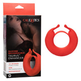 CalExotics Taurus Rechargeable Silicone Enhancer Ring — Red - SE1841403