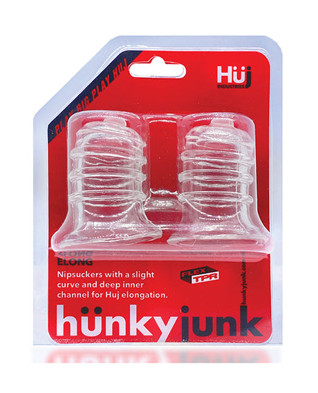 Hunky Junk Elong Nipsuckers — Clear flexTPR Nipple Suckers