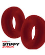 NO ETA Hunky Junk Stiffy 2 Pack Cockrings - Cherry Ice by Hunky Junk