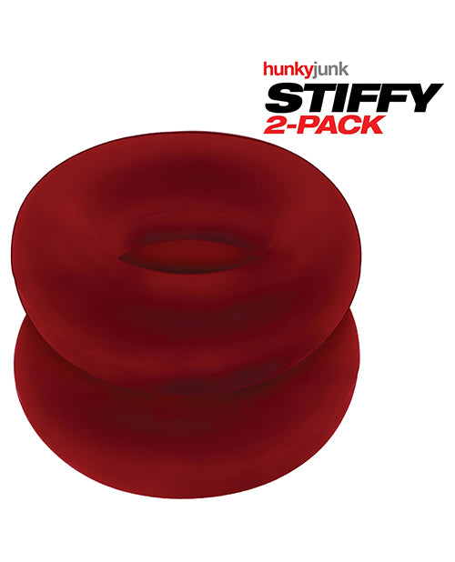Hunky Junk Stiffy 2-Pack Cockrings — Cherry Ice