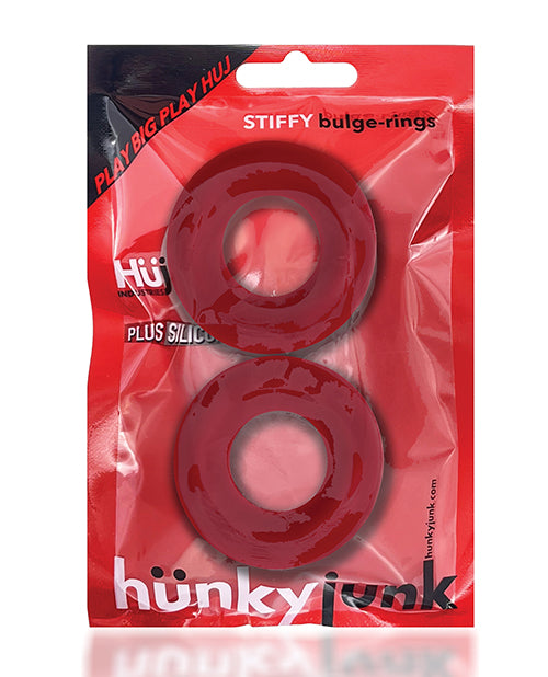 Hunky Junk Stiffy 2-Pack Cockrings — Cherry Ice