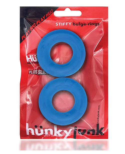 Hunky Junk Stiffy 2-Pack Cockrings — Teal Ice