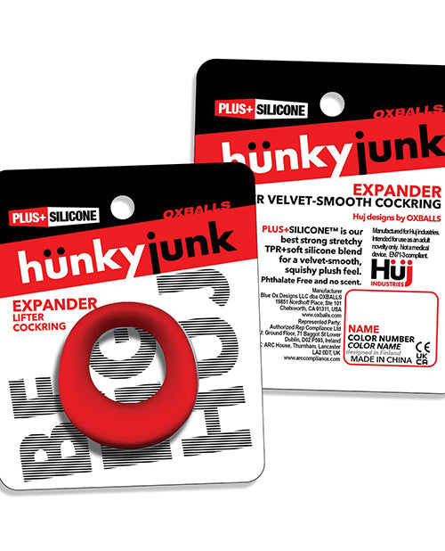 Hunky Junk Expander Scoop Cockring — Slim Fit Red Velvet