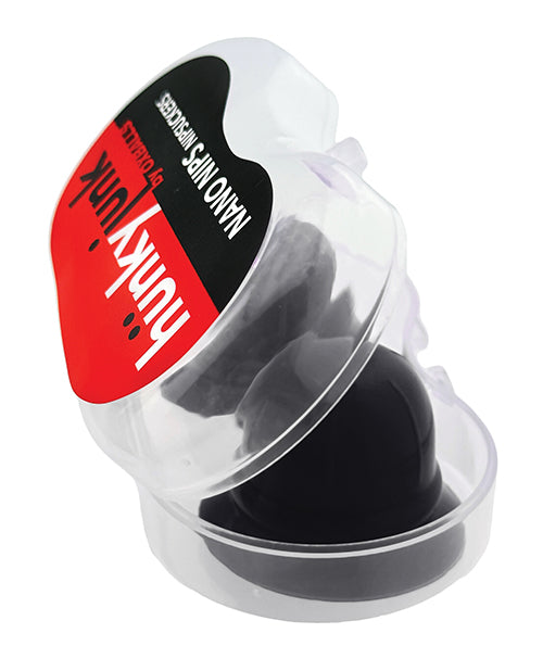 Hunky Junk Nano Nips Nipple Nubs — Black Silicone