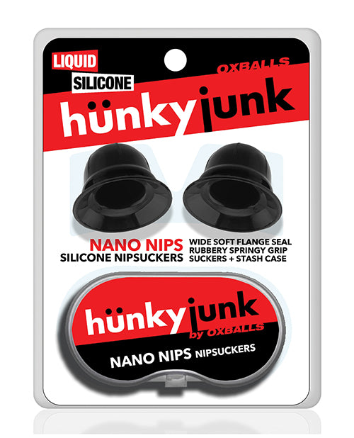 Hunky Junk Nano Nips Nipple Nubs — Black Silicone