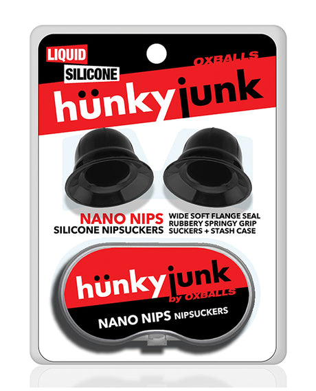 Hunky Junk Nano Nips Nipple Nubs — Black Silicone