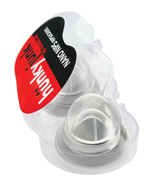 Hunky Junk Nano Nips Nipple Nubs, Clear Liquid Platinum Silicone