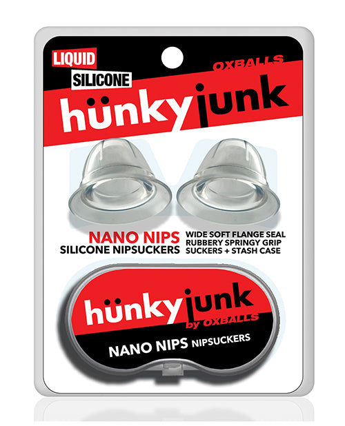 Hunky Junk Nano Nips Nipple Nubs, Clear Liquid Platinum Silicone