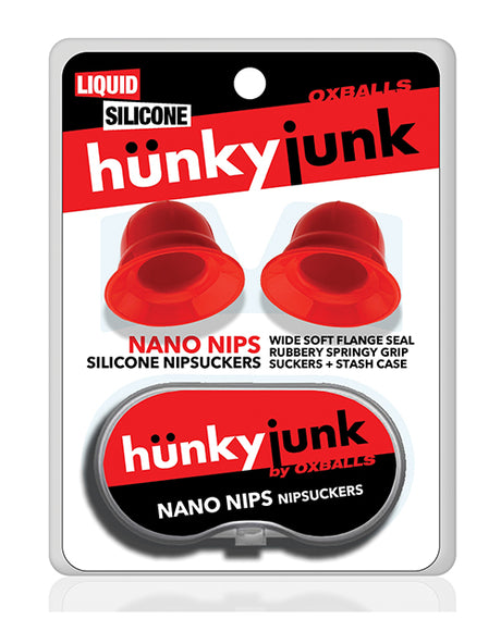Hunky Junk Nano Nips Nipple Nubs — Red Silicone