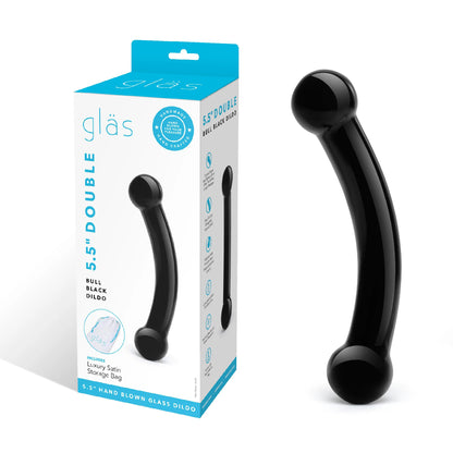 Double Bull Black Dildo by Electric Novelties