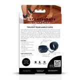 Sportsheets Signature Twilight Tease Ankle Cuffs — Blue, Cashmere-Touch Silicone - SS68105