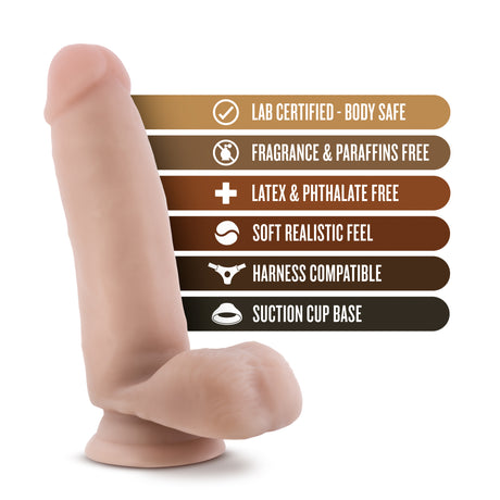 Blush Cover Boy Surfer Dude Realistic Dildo, 7" Beige - BL-16413