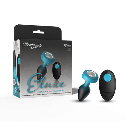 Viben Eluxe Vibrating Gem Anal Plug, Small — Blue Ombre with Remote - VB-CC9156