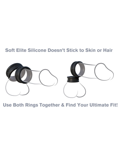 Fantasy C-Ringz Max Width Silicone Rings - Black by Pipedream
