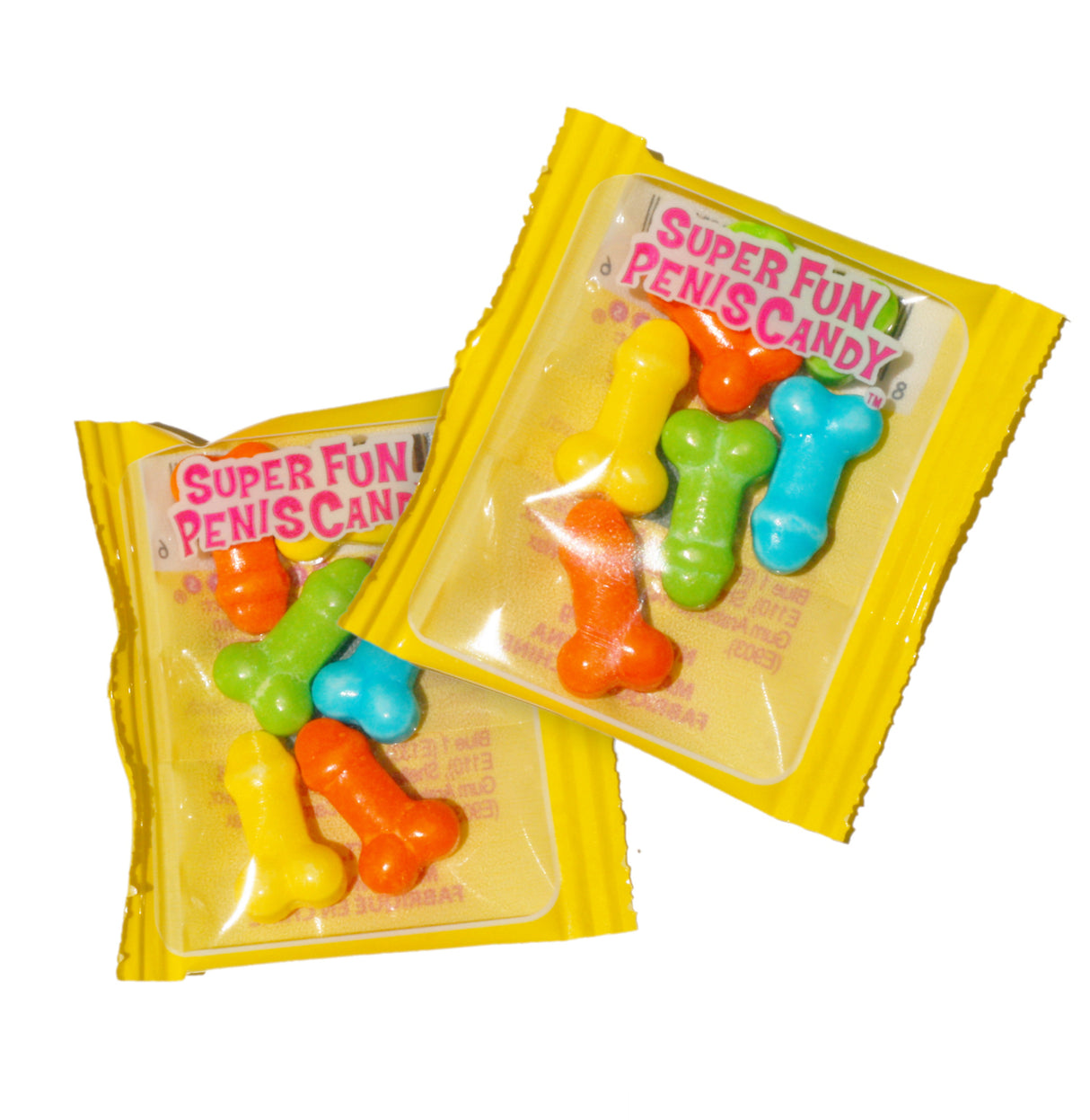 Little Genie Penis Candy — 100 Clear 5‑Piece Bags (3g) - CP-692