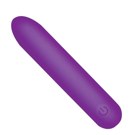 XR Brands Tapered Flexible Silicone Bullet Vibrator — Purple - BNG-AH718-PUR