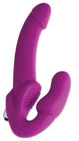 Evoke Vibrating Strapless Silicone Strap-on Dildo by XR Brands