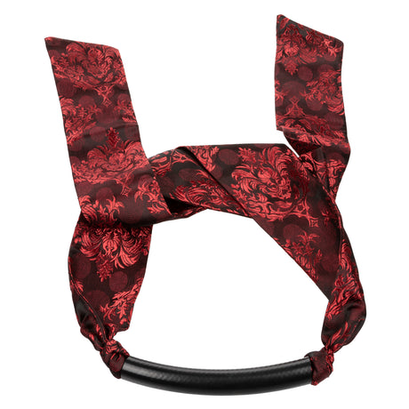 CalExotics Scandal Bar Gag with Red & Black Brocade Ties - SE2712083