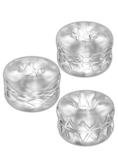 XGEN Zolo Bumperz 3-Pack Stackable Textured Sleeves (Clear) - X-ZO6044